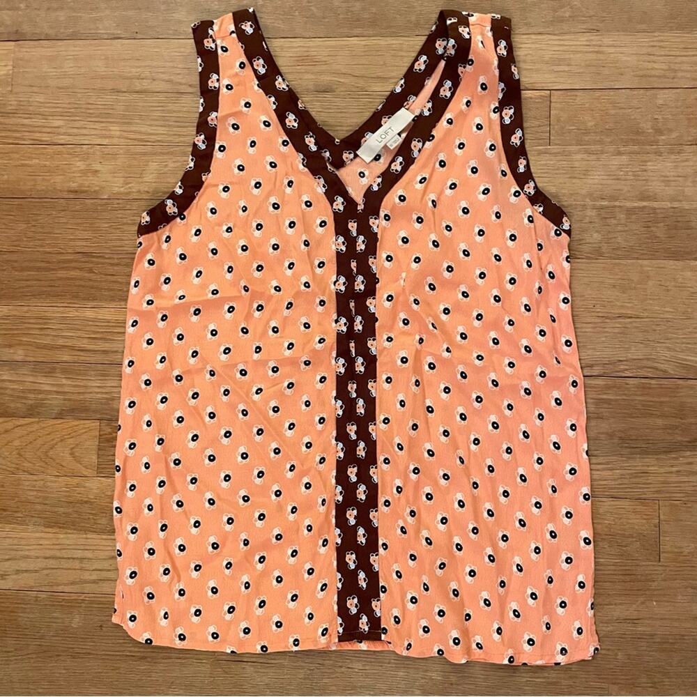 Loft women's floral tank top size extra small XS b18
